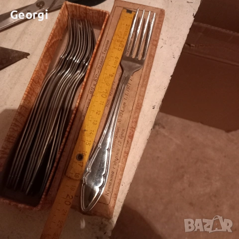 стари вилици и лъжици Велико Търново 20 см не използвани , снимка 3 - Други ценни предмети - 49640835