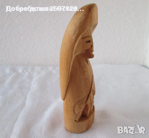 Желязно дърво, дървена фигурка, статуетка, мъж, музикант, Кастро, снимка 15 - Статуетки - 36263463