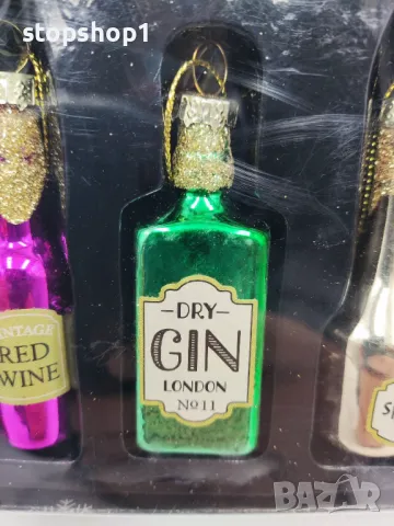 Стъклени Коледни играчки алкохол Christmas , снимка 3 - Декорация за дома - 47701507