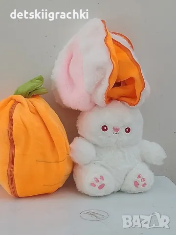 Зайче - морков и зайче - ягодка плюшени възглавнички с цип , снимка 7 - Плюшени играчки - 47761892