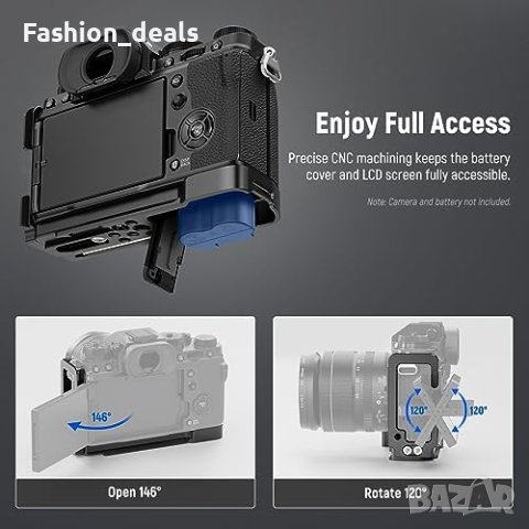 Нова алуминиева разтегателна скоба, съвместима с фотоапарат Fujifilm X-T4, снимка 9 - Чанти, стативи, аксесоари - 42255513