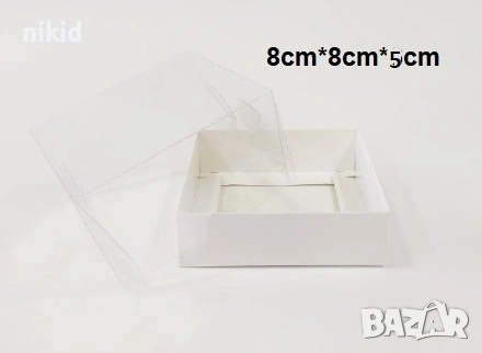 картонена кутия с прозрачен капак картонени кутии за ръчна изработка сувенир сапун фигурка кутийка 