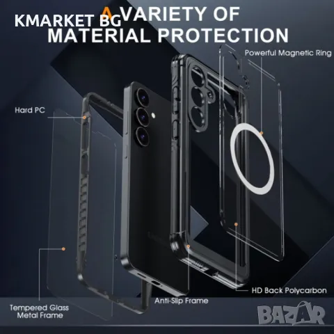 Samsung Galaxy S25 5G Metal Frame/ HD Tempered Glass/ MagSafe Калъф и Протектор, снимка 8 - Калъфи, кейсове - 49078301