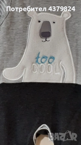 Нов немски комплект гащеризон и блуза за бебешки Ernsting's family Topolino  р.62, с этикет, снимка 2 - Бебешки гащеризони - 53463347