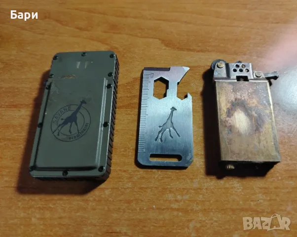 Военна бензинова запалка Savanna Bronica с инструмент за оцеляване, снимка 2 - Антикварни и старинни предмети - 48787498