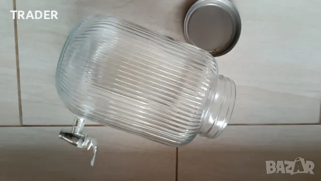 Буркан бидон с канелка за чай сок вино вода  5.5 литра , снимка 4 - Съдове за готвене - 37188625