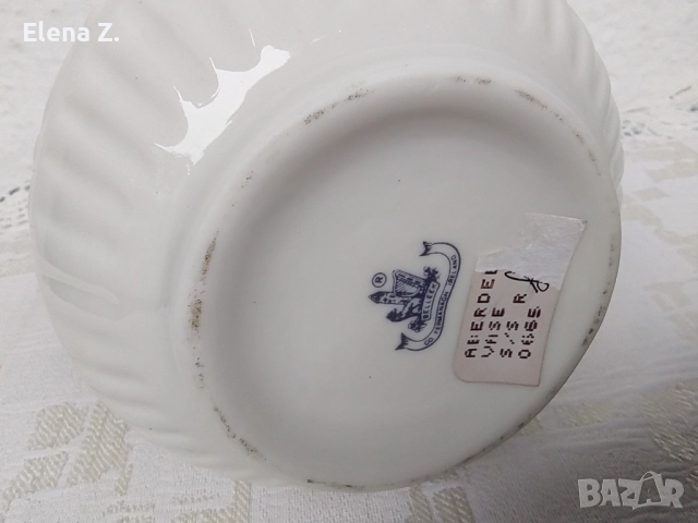 Belleek Ирландия рзакошна ръчно изработена ваза-кана, снимка 6 - Декорация за дома - 52505331