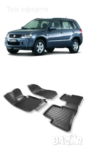 Гумени стелки RizLine съвместими с Suzuki Grand Vitara 5 врати 2005-, снимка 6 - Аксесоари и консумативи - 48547371