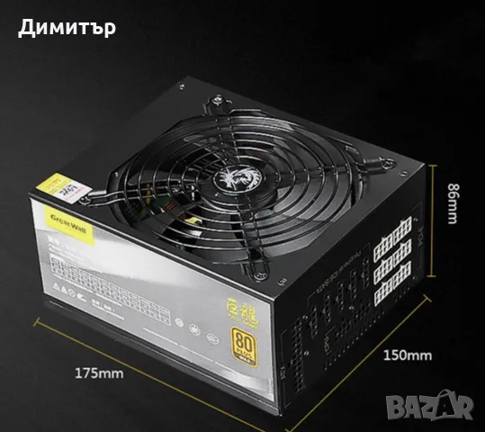 GREAT WALL GW-EPS1250DA 1250W 80 PLUS Gold Full Modular PSU Захранване, снимка 6 - Захранвания и кутии - 55781309