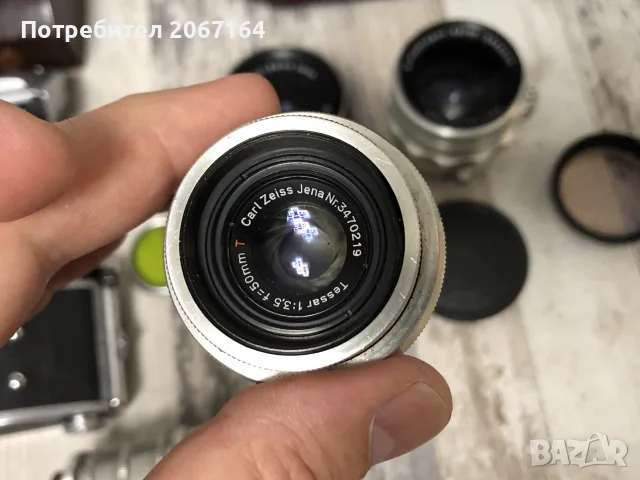 Ретро фото лот Exakta Varex IIa с 3 обектива Carl Zeiss Jena и 1 Schneider, снимка 7 - Фотоапарати - 55972136