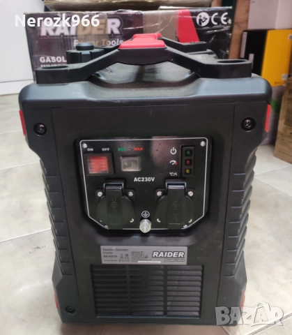 Бензинов монофазен инверторен генератор Raider RD-GG10, 2.5 kW, 4 л, снимка 2 - Генератори - 52078063