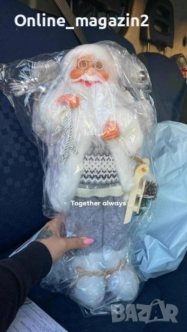 Декоративен Дядо Коледа в сиво