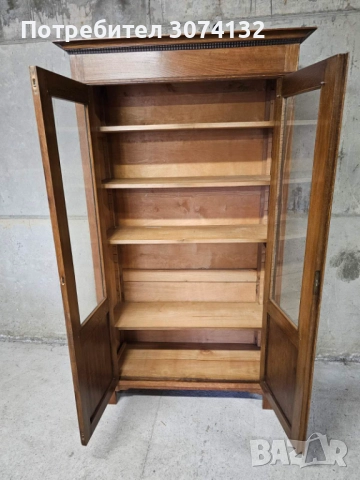 Уникална витрина,библиотека в стил Сецесион, снимка 4 - Секции и витрини - 52996763