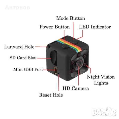 Мини камера/Шпионска скрита камера SQ11 Mini Full HD camera 1080p, снимка 8 - Други - 41801173