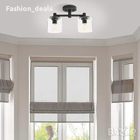 Нови 2 модерни стъклени висящи лампи за таван бар/Дом Осветление, снимка 2 - Лампи за таван - 41463884