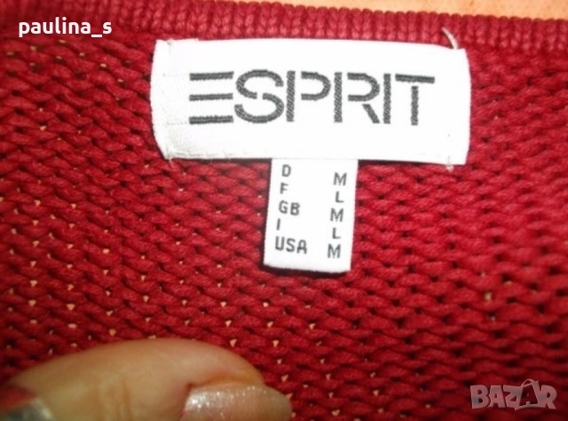 Два различни броя / Марков памучен пуловер с шпиц деколте "InWear" и "Esprit" , снимка 18 - Блузи с дълъг ръкав и пуловери - 15989750