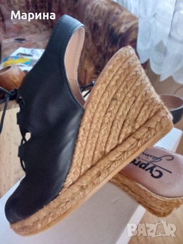 Дамски сандали тип еспадрили - естествена кожа , снимка 4 - Сандали - 41271000