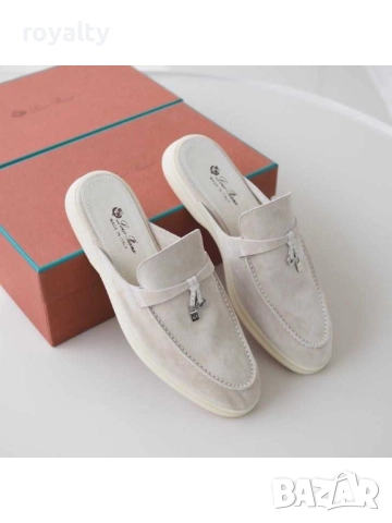 Loro Piana Сиво Дамско Сабо Естествен Велур 