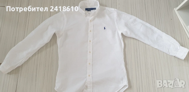 POLO Ralph Lauren Len/ Лен Slim Fit Mens Size M  ОРИГИНАЛ! Мъжка Ленена Риза., снимка 10 - Ризи - 53504156
