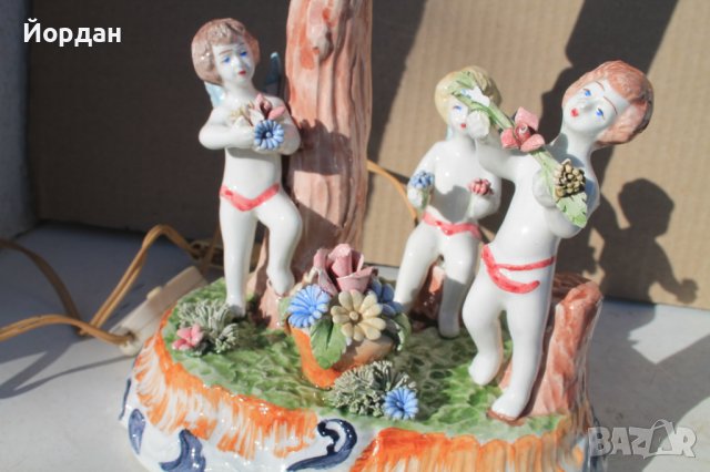 Стара порцеланова лампа, снимка 2 - Колекции - 40196581