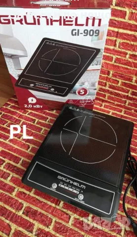 Индукционен котлон Grunhelm GI-909, 2000W, Керамична плоча, 5 нива, LED, Черен, снимка 3 - Котлони - 48421912