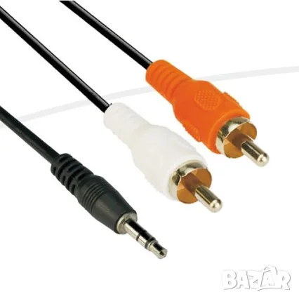 VCom Аудио Кабел 3.5mm Stereo M / 2x RCA M, 3 метра