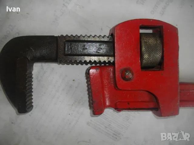 2" ЦОЛА ГОЛЯМ НЕМСКИ ВОДОПРОВОДЕН КЛЮЧ ПОЧТИ НОВ ОТЛИЧЕН 61см/Захват 80мм DROP FORCED ПРОФЕСИОНАЛЕН, снимка 9 - Други инструменти - 48228638