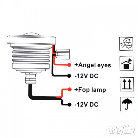 LED халогени с ангелски очи, снимка 8 - Аксесоари и консумативи - 28333557