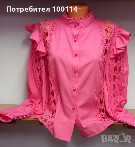 Дамски ризи с плетени дантела , снимка 3 - Ризи - 53616041