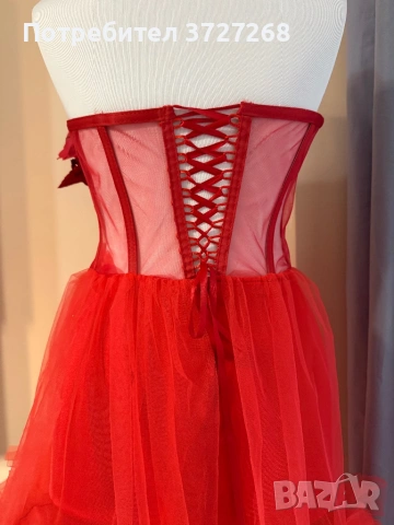 Червени къси бални рокли, снимка 3 - Рокли - 53430982