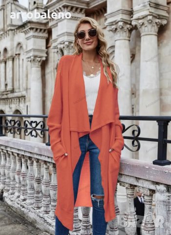 Дамска дълга, персонализирана и стилна плетена жилетка OL Tongle, 8цвята , снимка 11 - Жилетки - 41975648