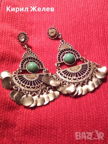 ТЮРКОАЗЕНИ ПОСРЕБРЕНИ ЕТНОГРАФСКИ ОБЕЦИ ТИП ТРЕПКА МНОГО КРАСИВА ТРАДИЦИОННА ИЗРАБОТКА 31624