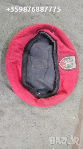 Червена барета БНА Българска армия  ретро соц Военни военен военна , снимка 2 - Антикварни и старинни предмети - 50609457