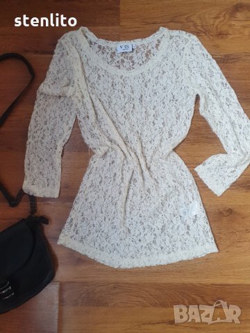 Дамска блуза еластична дантела VRS размер S , снимка 1