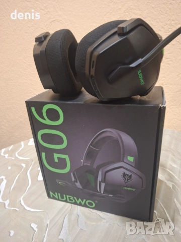 Професионални геймърски слушалки, Nubwo, микрофон с шумопотискане, контрол на силата на звука, 50 мм