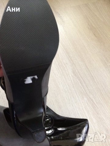 Чисто нови сиви обувки с каишка №38., снимка 6 - Дамски обувки на ток - 34693786