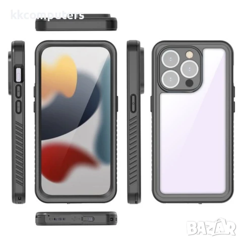 iPhone 15 Pro Max REDPEPPER Водоустойчив / Удароустойчив Калъф + Скрийн Протектор – Черен, IP68, снимка 5 - Калъфи, кейсове - 50797376