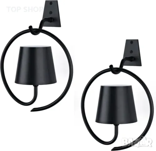 2 бр. Водоустойчиви стенни аплици Faithorse IP54, LED безжични, снимка 2 - Лед осветление - 49866377