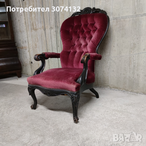 Уникално ретро кресло, снимка 5 - Дивани и мека мебел - 36375603