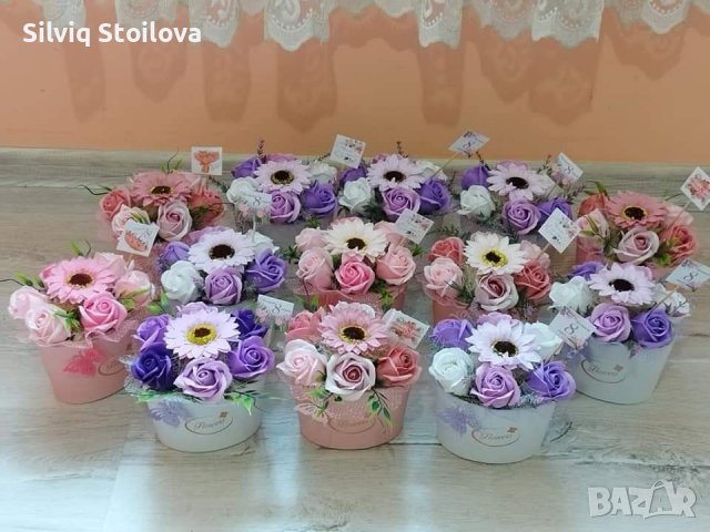 Букети със сапунени цветя
