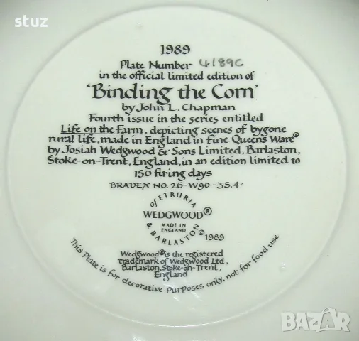 Колекционерски  декоративни порцеланови чинии Wedgwood, сет 2 бр., снимка 9 - Декорация за дома - 55775348