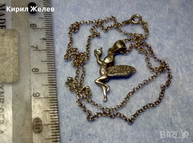 СРЕБЪРНА ФЕЯ ДЪРЖИ СКЪПОЦЕНЕН КАМЪК Арт ПЕНДАНТ с ФИНА СРЕБЪРНА ВЕРИЖКА - СРЕБРО 925 с ЦИРКОН 49778, снимка 8 - Колиета, медальони, синджири - 50416539
