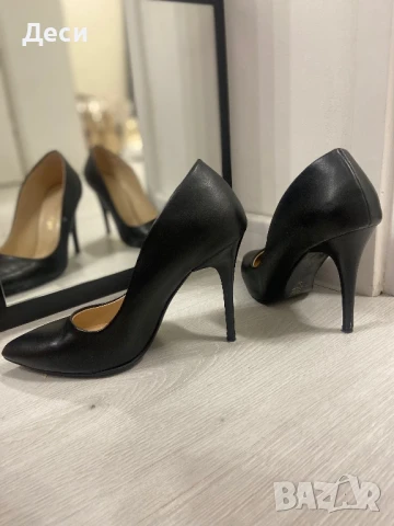 Обувки на ток, stiletto, черни 