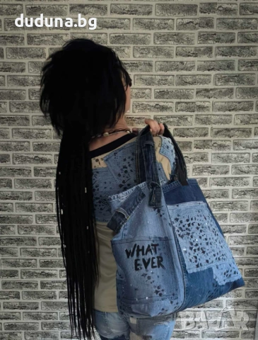 Нова страхотна дънкова дамска чанта.!!!, снимка 2 - Чанти - 53238676