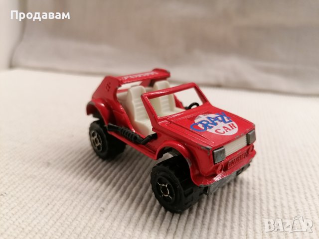 💕🧸Vintage Majorette 4x4 Jeep Crazy Car Red , снимка 2 - Колекции - 44354055