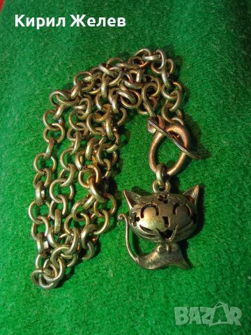 ПОСРЕБРЕНО КОТЕНЦЕ АЖУРЕН ВИНТИДЖ РЕТРО - АРТ ФИГУРАЛЕН МЕДАЛЬОН ПЕНДАНТ с ВЕРИЖКА 19125, снимка 2 - Колиета, медальони, синджири - 35262080