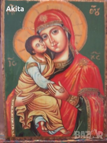 Икона св. Богородица с Младенеца , снимка 5 - Икони - 22558073