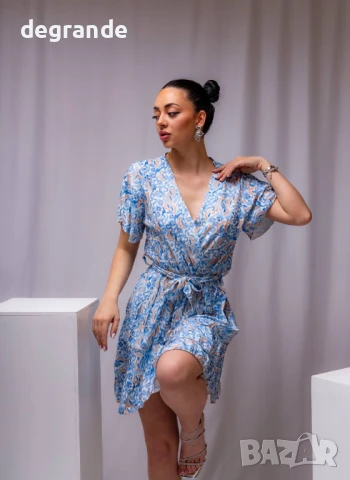 Синя ежедневна рокля 