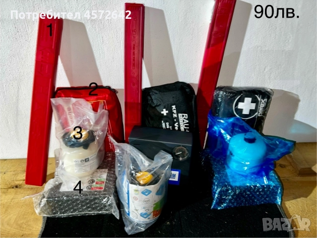 Автомобилен компресор+пяна,аптечка и триъгълник