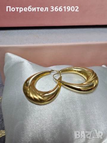 Позлатени обеци  7 грама с печат , снимка 2 - Обеци - 53273977